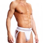 Blueline Performance Microfiber Jock Strap Sports Brief White